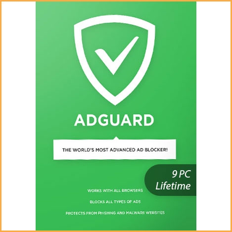 Adguard - 9 PCs - Lifetime