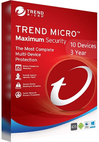 Trend Micro Maximum Security Multi Device - 10 Devices - 3 Years [EU]