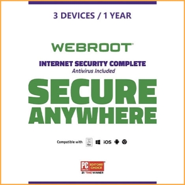 Webroot SecureAnywhere Internet Security Complete - 3 Devices - 1 Year [EU]